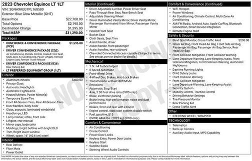 Blue Glow Metallic 2023 Chevrolet Equinox 1LT