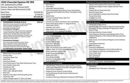 2026 Chevrolet Equinox AWD RS