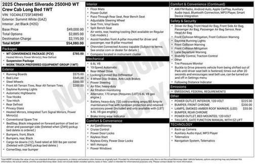 2025 Chevrolet Silverado 2500 WT