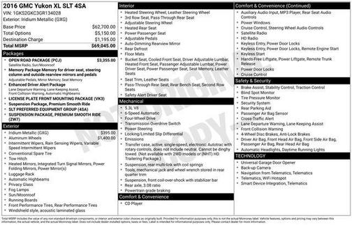 2016 GMC Yukon XL SLT