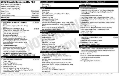 Cacti Green 2025 Chevrolet Equinox AWD ACTIV