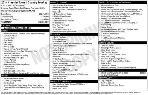 2014 Chrysler Town & Country Touring