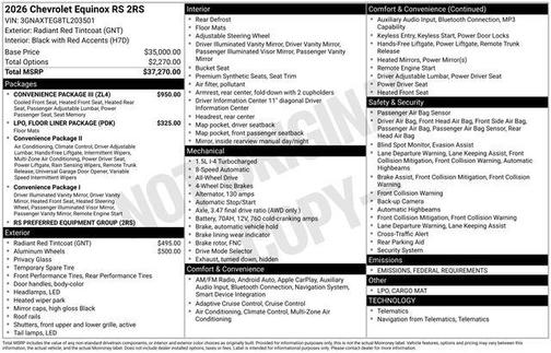2026 Chevrolet Equinox AWD RS