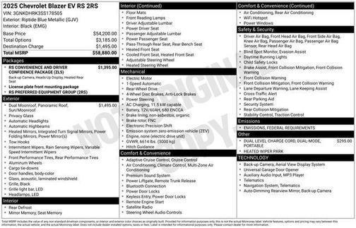 2025 Chevrolet Blazer EV RWD RS