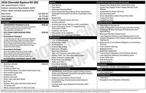 2026 Chevrolet Equinox AWD RS
