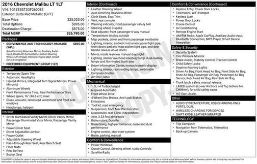 2016 Chevrolet Malibu 1LT