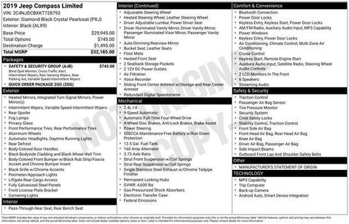 2019 Jeep Compass Limited