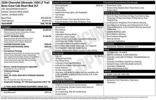 2026 Chevrolet Silverado 1500 LT Trail Boss