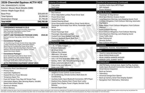 2026 Chevrolet Equinox AWD ACTIV