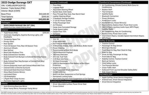 2023 Dodge Durango SXT AWD