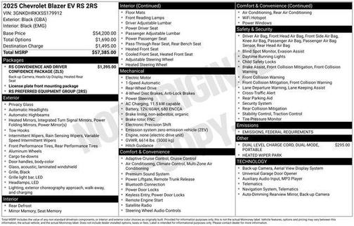 2025 Chevrolet Blazer EV RWD RS