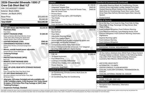 2026 Chevrolet Silverado 1500 LT