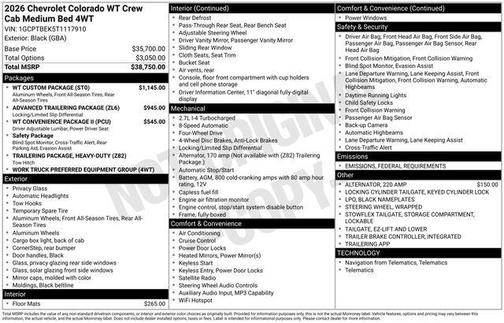 2026 Chevrolet Colorado WT