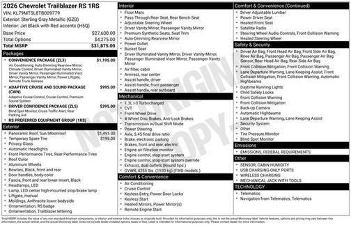 2026 Chevrolet Trailblazer RS