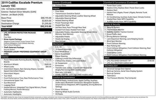 2019 Cadillac Escalade Premium Luxury