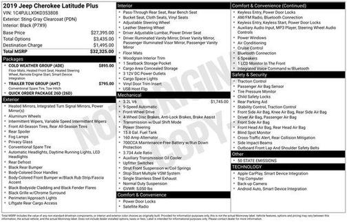 2019 Jeep Cherokee Latitude Plus