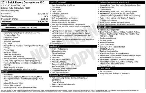 2014 Buick Encore Convenience