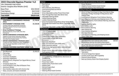 2022 Chevrolet Equinox Premier w/1LZ