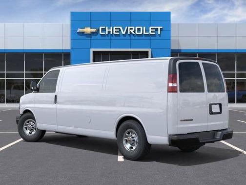 Summit White 2026 Chevrolet Express 3500 3500 Extended Wheelbase, WT, RWD