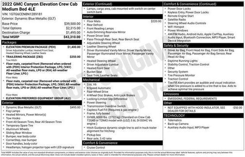 2022 GMC Canyon Elevation