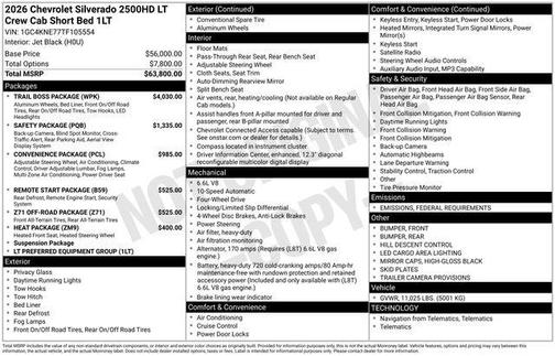 2026 Chevrolet Silverado 2500 LT