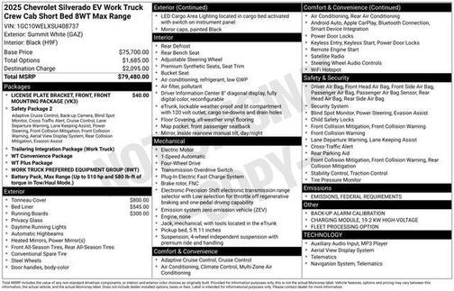 2025 Chevrolet Silverado EV Work Truck