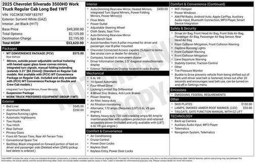 2025 Chevrolet Silverado 3500 WT