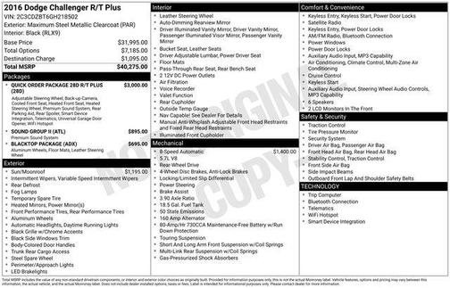 2016 Dodge Challenger R/T