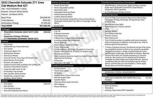 2022 Chevrolet Colorado Z71