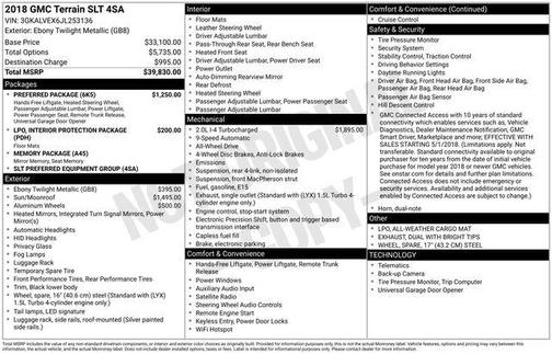 2018 GMC Terrain SLT