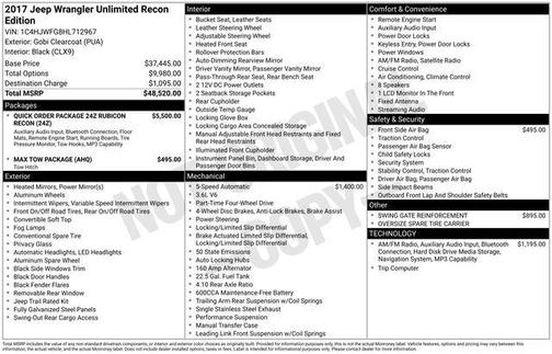 2017 Jeep Wrangler Unlimited Rubicon