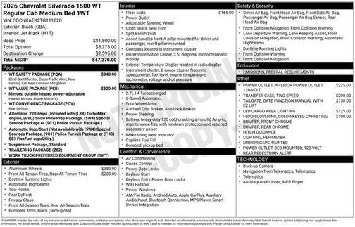 2026 Chevrolet Silverado 1500 WT