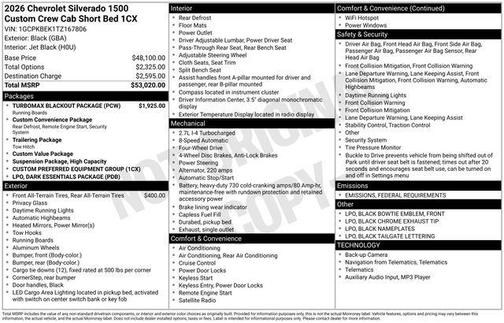 2026 Chevrolet Silverado 1500 Custom