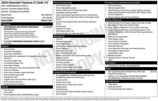 2023 Chevrolet Traverse LT Cloth