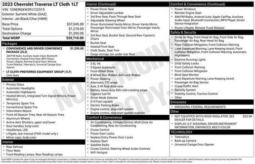 2023 Chevrolet Traverse LT Cloth