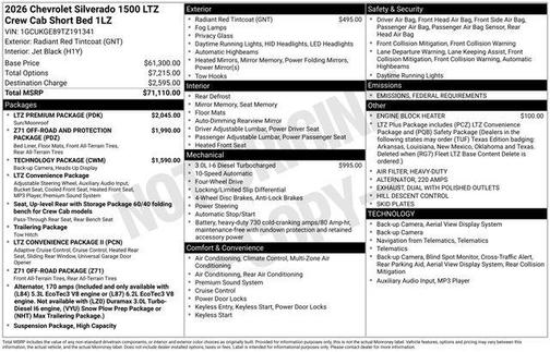 2026 Chevrolet Silverado 1500 LTZ