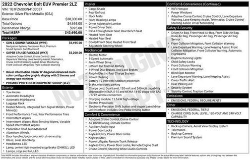 2022 Chevrolet Bolt EUV FWD Premier