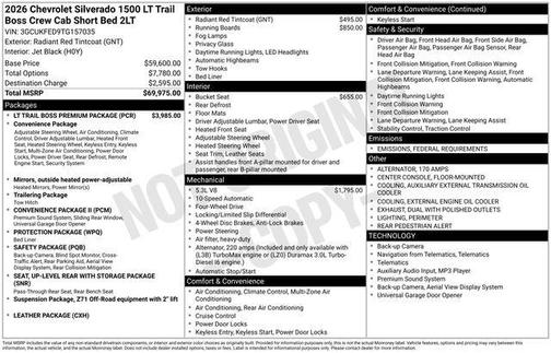 2026 Chevrolet Silverado 1500 LT Trail Boss