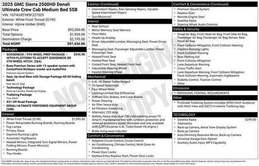 2025 GMC Sierra 2500 Denali Ultimate