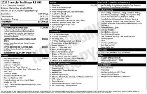 2026 Chevrolet Trailblazer RS