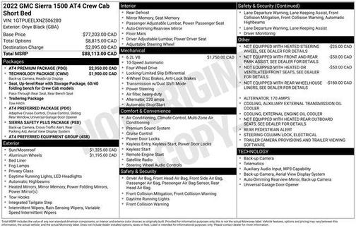Onyx Black 2022 GMC Sierra 1500 AT4