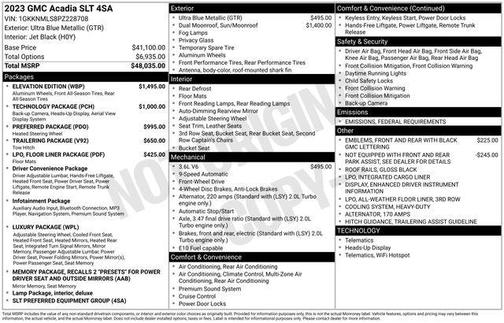 2023 GMC Acadia FWD SLT