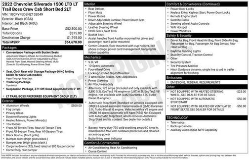 2022 Chevrolet Silverado 1500 LT Trail Boss