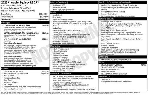 2026 Chevrolet Equinox AWD RS