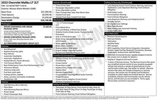 Mosaic Black Metallic 2023 Chevrolet Malibu FWD 2LT