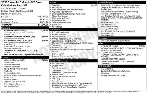 2026 Chevrolet Colorado WT