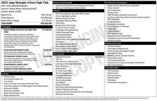 2023 Jeep Wrangler 4-Door High Tide 4x4