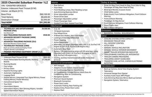 2025 Chevrolet Suburban Premier