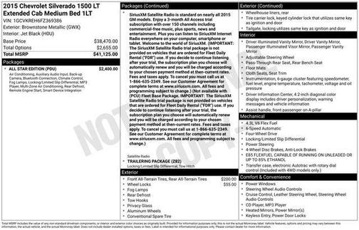 2015 Chevrolet Silverado 1500 1LT