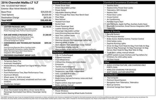 2016 Chevrolet Malibu 1LT